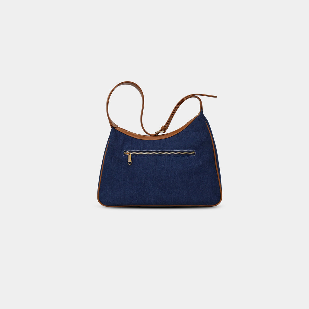 Nitya Denim indigo light blue Shoulder bag back view