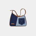 Nitya Denim indigo light blue Shoulder bag front view
