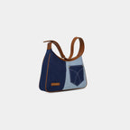 Nitya Denim indigo light blue Shoulder bag side view
