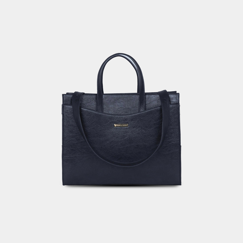 Green Anie office tote bag for women in vegan leather
