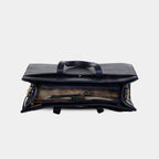 Top view of structured Blue office tote
