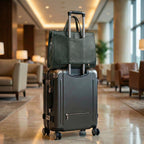 Back view showing trolley sleeve for travel