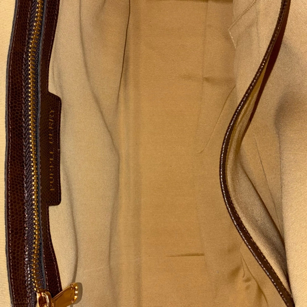 Interior lining of grey Dima denim office tote