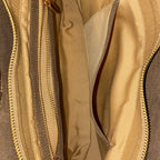 Interior lining of mocha mousse Dima denim tote
