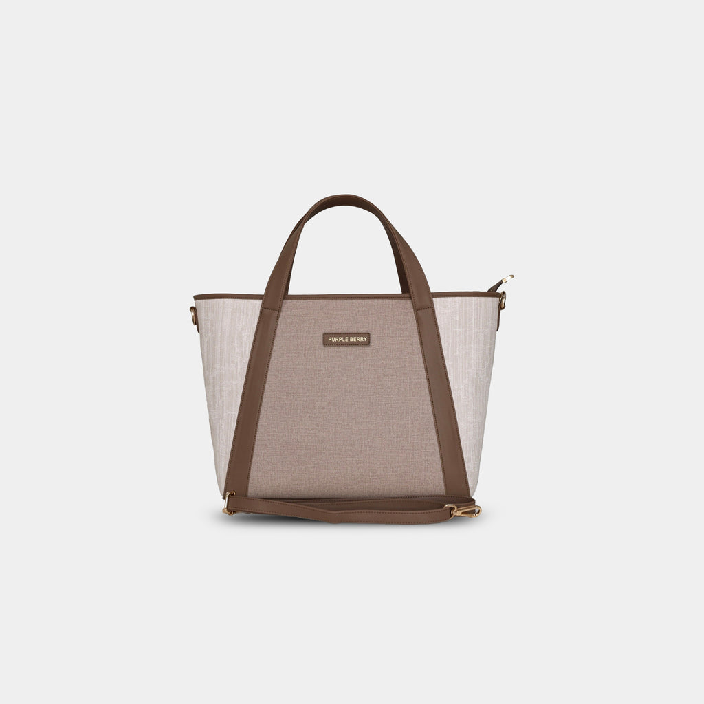 Beige Lexie Office Tote bag isolated on light background