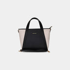 Structured black office tote bag with dual handles