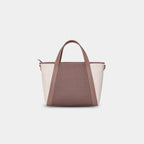 Structured grape office tote bag with dual handles