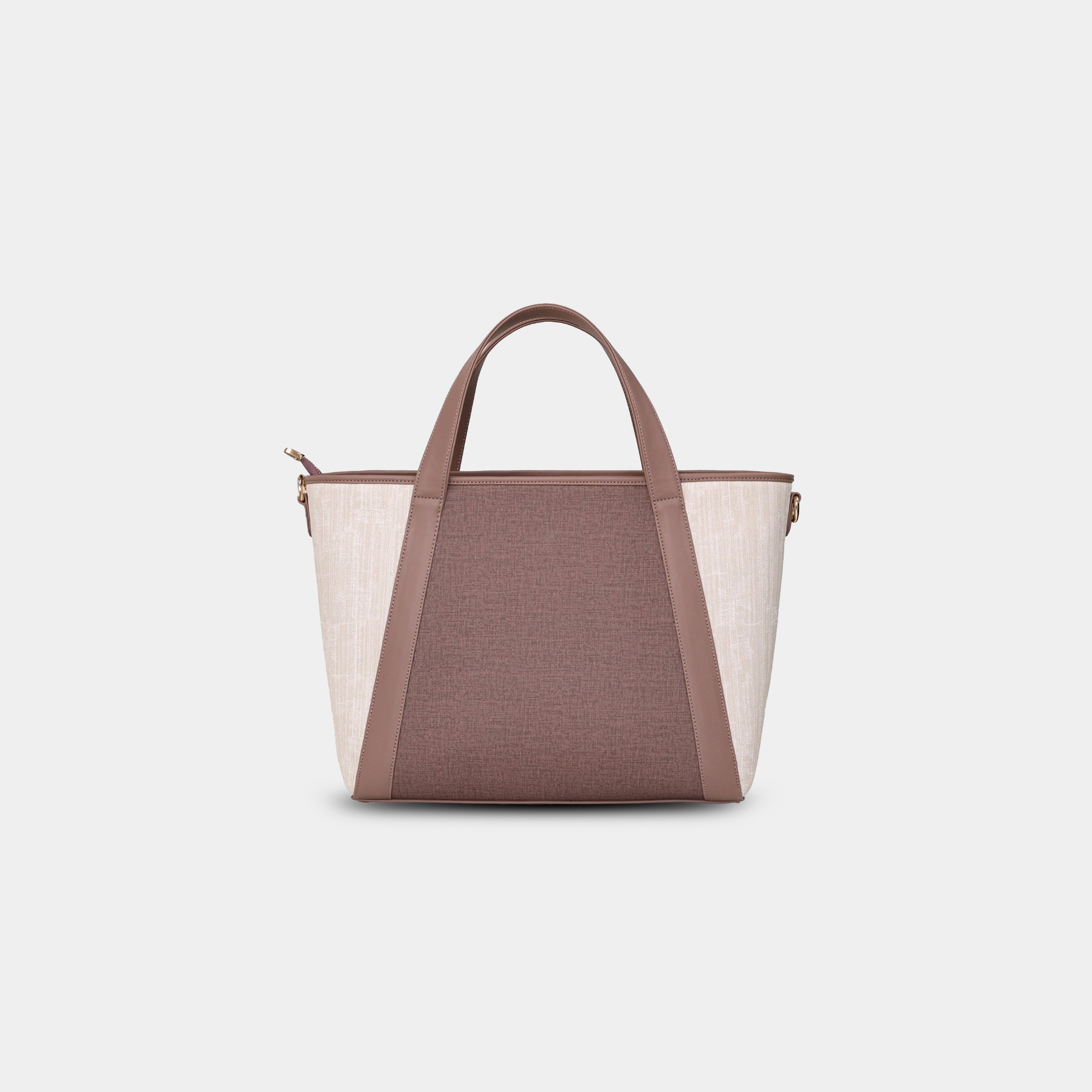 Structured grape office tote bag with dual handles