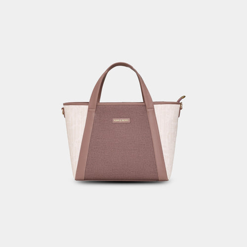 PurpleBerry Lexie Office Tote in grape color front view