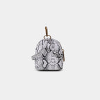 Back view of Purpleberry Viper white micro backpack pouch
